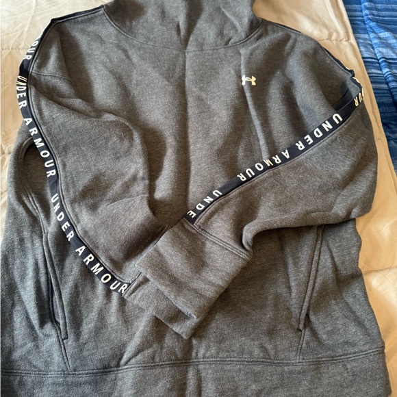 Under Armour Gray Sweatshirt with Studded Sleeves - Picture 1 of 3
